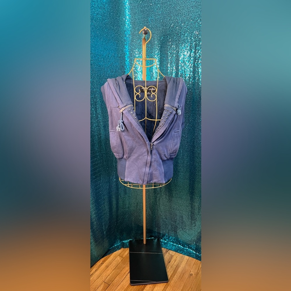 Blue Hooded Vest
